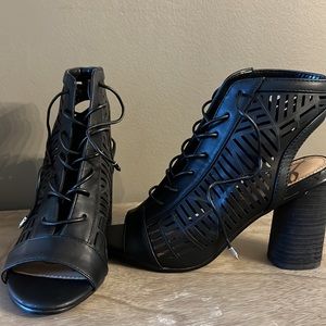 Sam Edelman Black Cutout Ankle Booties